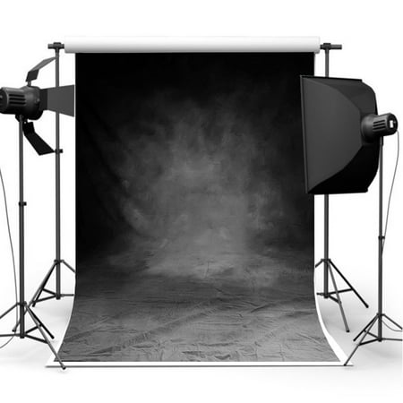Light Gray Background - 3x5ft Studio Photo Video Photography Backdrops Retro Black & Gray Printed Vinyl Fabric Party Decorations Background Screen Props
