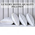 thumbnail image 6 of Bed Pillows for  - Standard/Queen Size Set of 4 Luxury Hotel Quality Pillows for Side Back and Stomach S pers, Breathable Fluffy Pillow Soft Bed Pillows (4pcs, Standard), 6 of 6