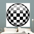 thumbnail image 1 of 3D Checkered Flag Wall Mural by Wallmonkeys Peel and Stick Graphic (48 in H x 48 in W) WM32455, 1 of 4