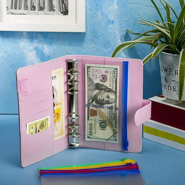 Essen 1 Set Budgets Planner Transparent Pockets Waterproof Faux