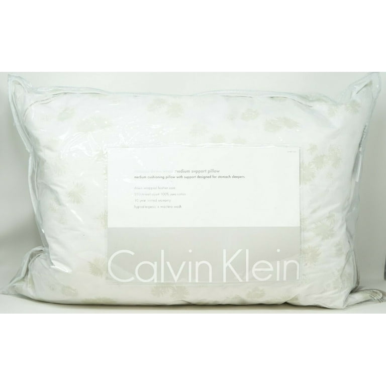 Calvin Klein Mimosa Feather / Down Cotton Bed Pillow - STANDARD / QUEEN - Walmart.com