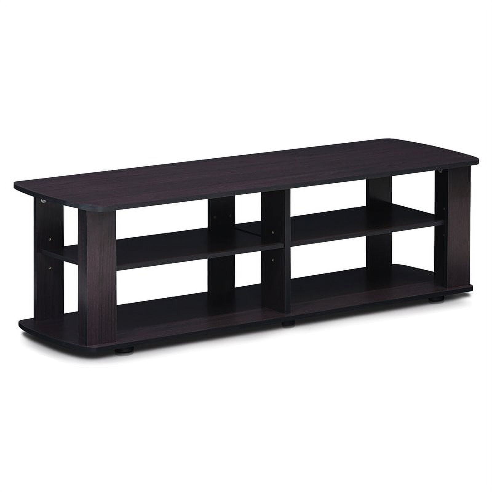 Furinno 11191DWN THE Entertainment Center TV Stand, Dark Walnut