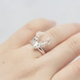thumbnail image 4 of Anillo de asta de ciervo, anillo de dedo vintage, anillos de oro rosa con flores, regalo de Navidad para mujeres (#7), 4 of 6