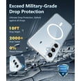 thumbnail image 5 of KOMI for Samsung Galaxy S24-FE Case: Clear Military Grade Drop Protection Anti Yellowing Slim Case - Rugged Shockproof Protective Transparent Cell Phone Cover Clear Magnetic, 5 of 5