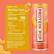 Protein Pop - Ready to Drink Clear Protein Shakes, 22g of Protein - Whey Protein Isolate Non-Carbonated - Zero Sugar (Variety Pack - 12 fl oz, 4 cans)