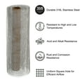 thumbnail image 3 of 40"Lx10"W Woven Wire Mesh, 6Mesh 316L Stainless Steel Air Vent Filter Screen, 3 of 6