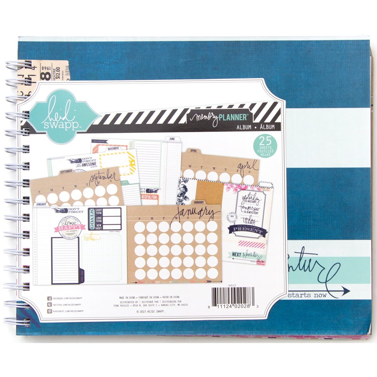 Heidi Swapp Memory Planner Spiral Bound 10.5"X8.75"-Hello Today ...