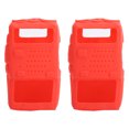 thumbnail image 1 of Protector de radio bidireccional de cubierta suave protectora de silicona Mini Walky Talky de 2 piezas para Baofeng UV5R (rojo), 1 of 5
