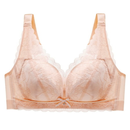 

Zuwimk Bras For Women Plus Size Women s Bras EcoSeamfree Rib Molded Cup Plunge Bralette Khaki 36D