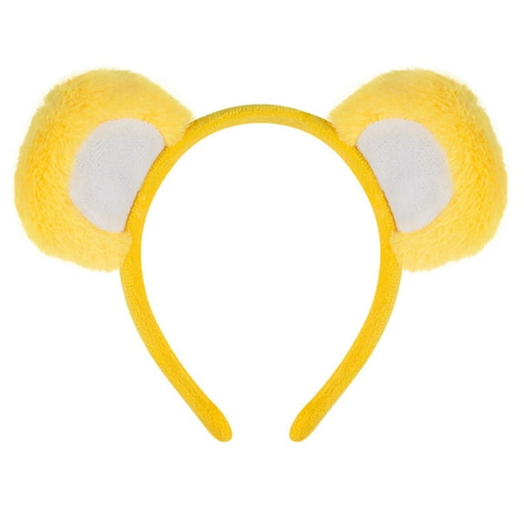 Yauxim Headband Lovely Plush Bear Ear Headband for Women Girl Birthday Party Gathering Headpiece School Event Accessory Stage Hairhoop