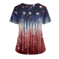 thumbnail image 4 of Hogleaql Medical Womens Scrub Top Patriotic Graphic Tees Plus Size Short Sleeve V Neck Usa 250th Anniversary Medical Uniform Pocket Casual Workwear Scrub Top Navy M, 4 of 4