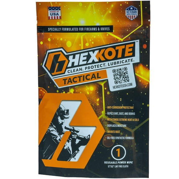 HEXKOTE Dry Lube Gun Knife Cleaner Lubricant CLP Cloth Lint Free Wipe 12" x 12"