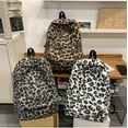 thumbnail image 6 of Fuzzy Cheetah Cute Backpack, Y2k Purse Fleece Chic Bookbag Trendy Aesthetic Coquette Daypack 90s Purse, 6 of 7