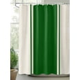 thumbnail image 2 of Shower Curtain Green Stripe Lines Bathroom Curtains with Hooks, Waterproof Fabric Linen Striped Bath Shower Curtains Set for Bathroom Bathtubs Decor 36x72 Inch, 2 of 8