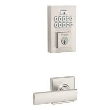 Weiser SmartCode x Breton Door Handle and Keyless Entry Door Lock/Deadbolt Combo in Satin Nickel