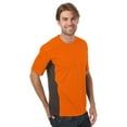 thumbnail image 1 of BlueGeneration Men's Colorblock Wicking Tee - Safety Orange Small Solid, 1 of 1