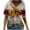 Red, variant on Patlollav Womens Plus Size T-Shirt Scenic Flower Print Round Neck Casual Tops