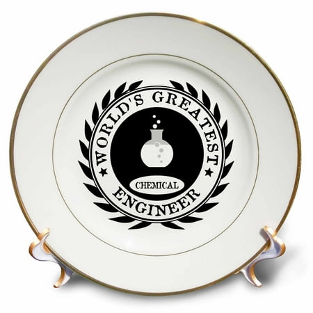 - 3dRose Worlds Greatest Chemical Engineer award. Fun Job pride work gifts, Porcelain Plate, 8-inch