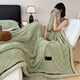 thumbnail image 5 of Manta de franela extra gruesa de doble capa, 200x150cm, cálida y suave, ideal para la cama, el sofá, la oficina o para una siesta. 1 unidad. Verde Rkxzt, 5 of 6