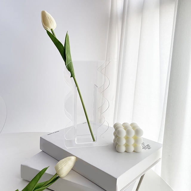 Jarrón acrílico, florero, florero acrílico moderno, florero decorativo, respuesta rápida