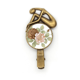 thumbnail image 1 of Rosa flores rosas blancas hojas de dibujo Broche broche broche broche Metal retro, 1 of 3