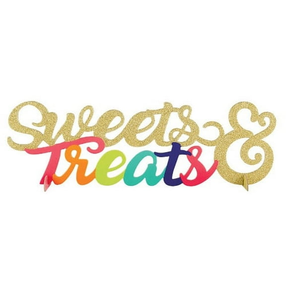 Happy Birthday 'Sweets and Treats' Glitter Centerpiece (1ct)