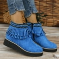 thumbnail image 4 of Mepaouo Fringe Ankle Boots for Women Bohe Platform Zipper Tassel Winter Warm Outdoor Snow Booties, 4 of 8