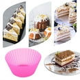 thumbnail image 4 of Moyic Tazas de silicona para magdalenas, moldes de Chocolate, moldes reutilizables para asar magdalenas, bandeja de cocina, panadería, Rosa 50piezas, 4 of 6