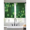 thumbnail image 2 of Saint Patrick'S Day Clover Green Leaf Sheer Curtains 2 Panels Set Sheer Window Curtains Light Filtering Rod Pocket Voile Drapes for Bedroom Living Room 52"x45", 2 of 9
