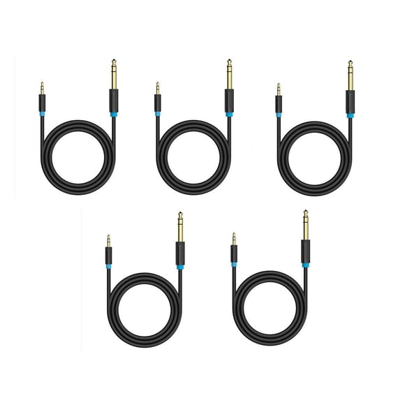 5x3,5mm A 6,5/6,35mm Adaptador Aux Cable