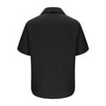 thumbnail image 4 of Atogsazn Mens Casual Short Sleeve Shirts Summer Beach Shirt Button Down Textured Shirts Vacation Hawaiian Shirts 01-Black XXXL, 4 of 6
