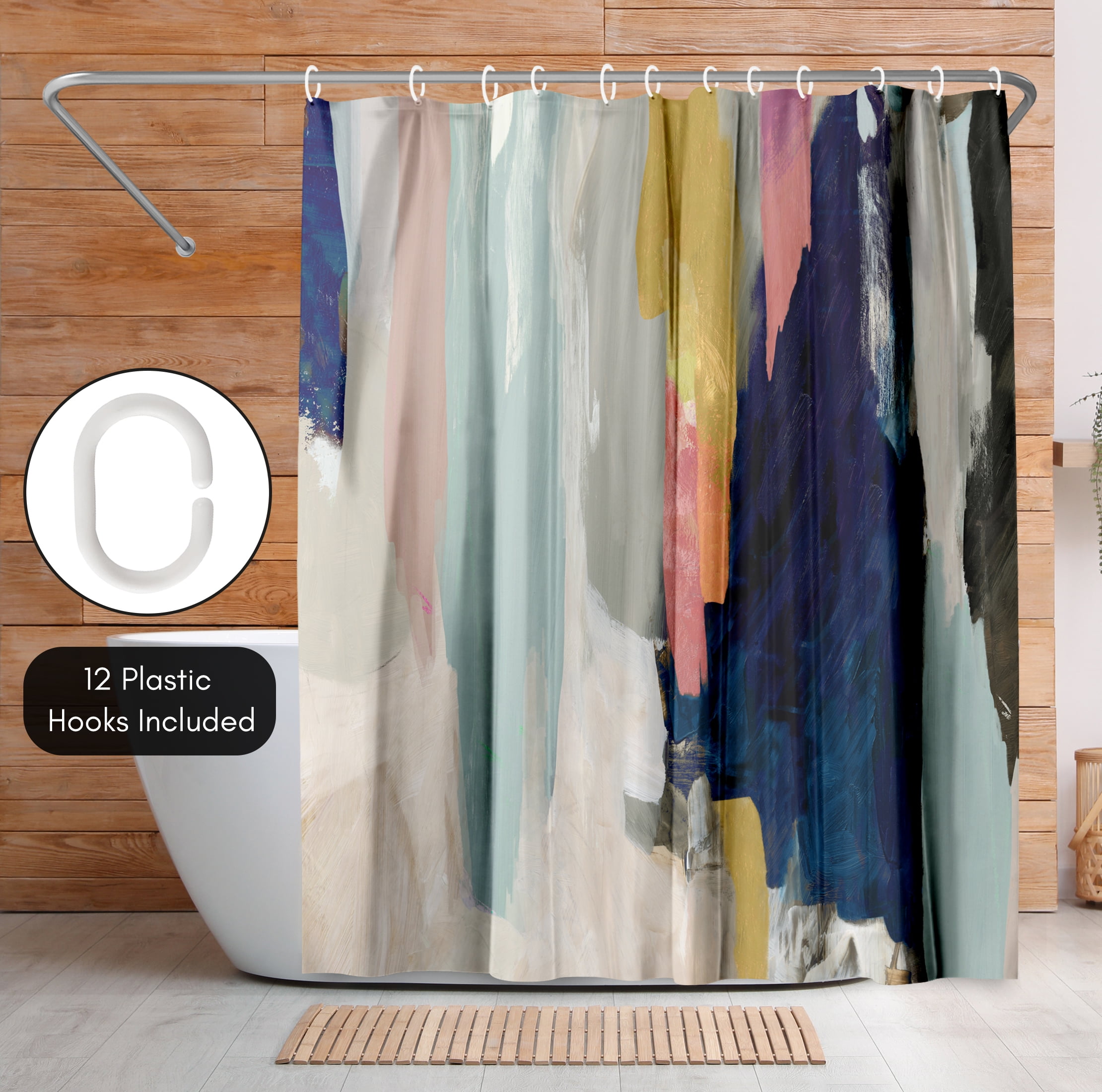 Americanflat 71" x 74" Shower Curtain, Somber by PI Creative Art