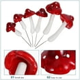 thumbnail image 3 of 6pcs Mini Foam Mushrooms Fairy Garden Mushrooms Little Mushroom Picks Fake Mushroom Stakes Plant Statue for Bonsai Micro Landscape Craft Red, 3 of 8