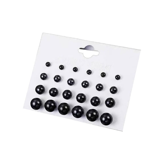 Plastic Stud Earrings with Round Ball Pearls for Women, Suitable for Various Occasions like Birthdays, Anniversaries