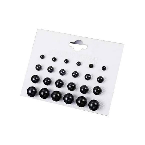 12 Pairs Pearls Stud Earrings Set Womens Minimalist Versatile Fashion Accessories