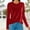 Red, variant on Blmnix Hot Pink Womens Blouses Dressy Plain Womens Long Sleeve Tops Crew Neck Tops