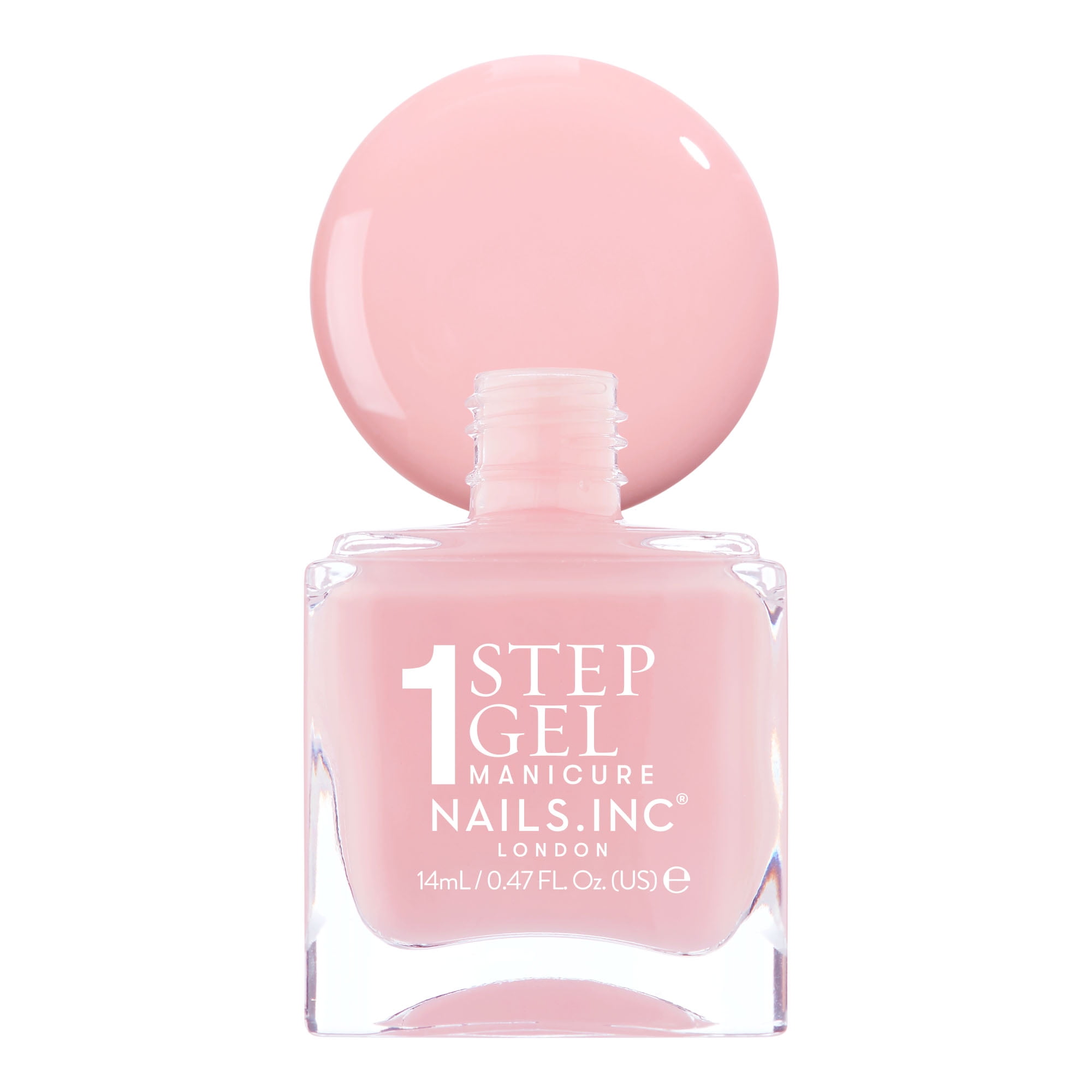 Nails.INC, It's Topless Gel-Like Nail Polish, 4-in-1 Base Coat, Treatment, Color & Top Coat, Sabrina, Sheer Pink, 0.47 oz