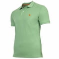 thumbnail image 2 of U.S. POLO ASSN. Polo para hombre - Piqué cardado, logotipo bordado, algodón Verde L (Large), 2 of 3