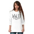 thumbnail image 4 of WWJD What Would Jesus Do Long Sleeve TShirt Men Women Brisco Brands S, 4 of 6
