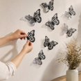 thumbnail image 3 of 12 Pack Butterfly Wall Decor 3D Black Mirror Finish Pvc for Girls Room,Butterfly Birthday Party Decorations,Butterfly Room Decor for Bedroom Wall, 3 of 5