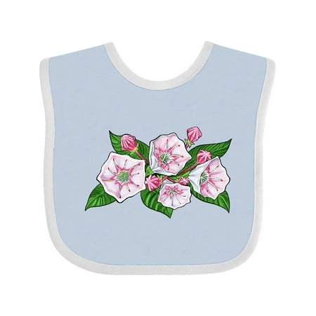 

Inktastic Mountain Laurel Flowers Boys or Girls Baby Bib