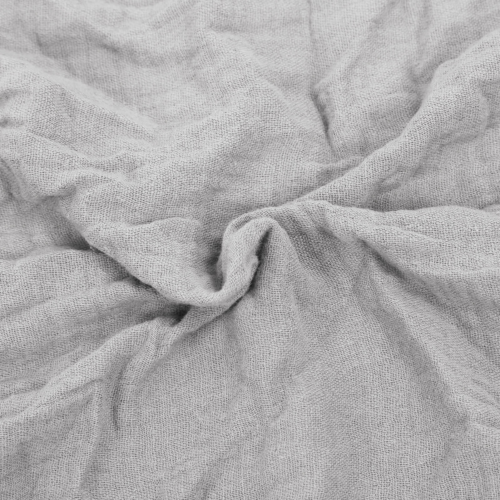 Nieyigj Baby Muslin Crib Sheet Soft Breathable Wrinkle Resistant Skin Friendly Crib Mattress Sheet for Toddler Bed, Gray