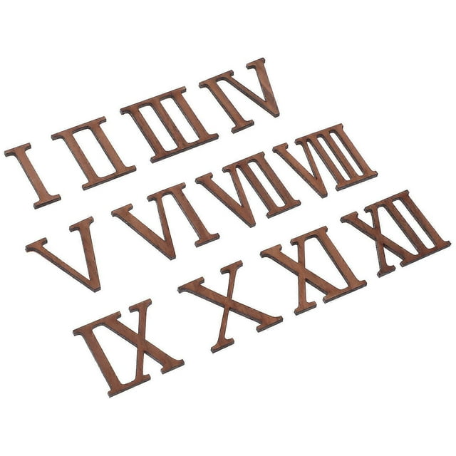 Wooden Roman Numerals Clock Kit – 12pcs DIY Wall Clock Shapes for Living Room, Kitchen, or Office – Minimalist Home Decor
