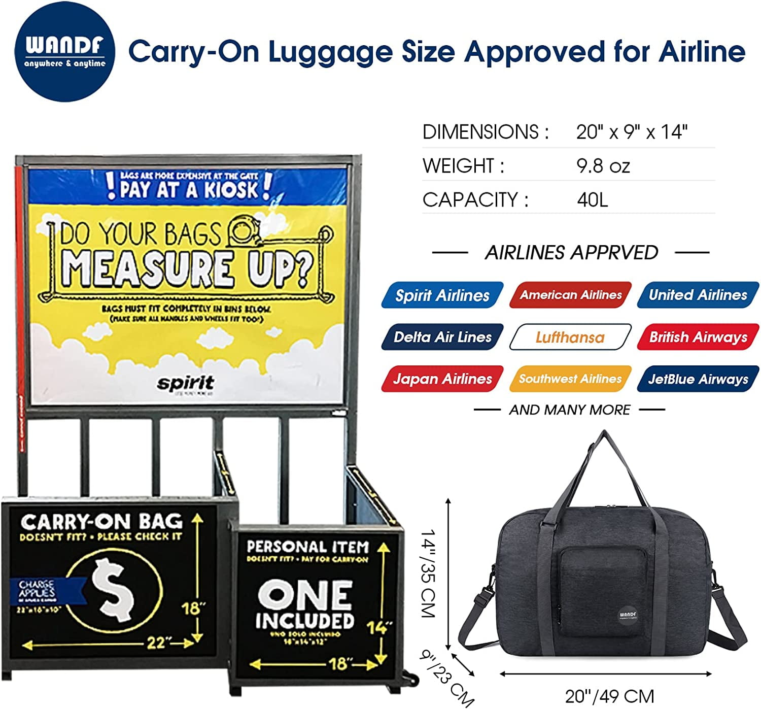 Spirit allow quicky carry on