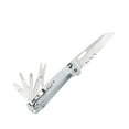 thumbnail image 2 of LEATHERMAN, FREE K4 EDC Pocket Multitool with Knife, Magnetic Locking, Aluminum Handles and Pocket Clip, Made in the , Silver (K4X with Serrated Blade), 2 of 5