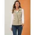 thumbnail image 2 of DARING DIVA Women's Travel Vest with Pockets Cargo Utility Vest XS Khaki, 2 of 6