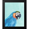 thumbnail image 2 of Warren, Annie 12x14 Black Modern Framed Museum Art Print Titled - Exotic Bird on Blue I, 2 of 5