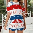 thumbnail image 2 of 4th of July Pajama Set for Women 2 Piece Sleepwear Loungewear Short Sleeve, 2 of 7