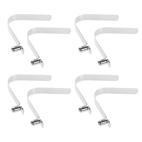 BESTOYARD Tent Pole Spring Clips Silver 10Set