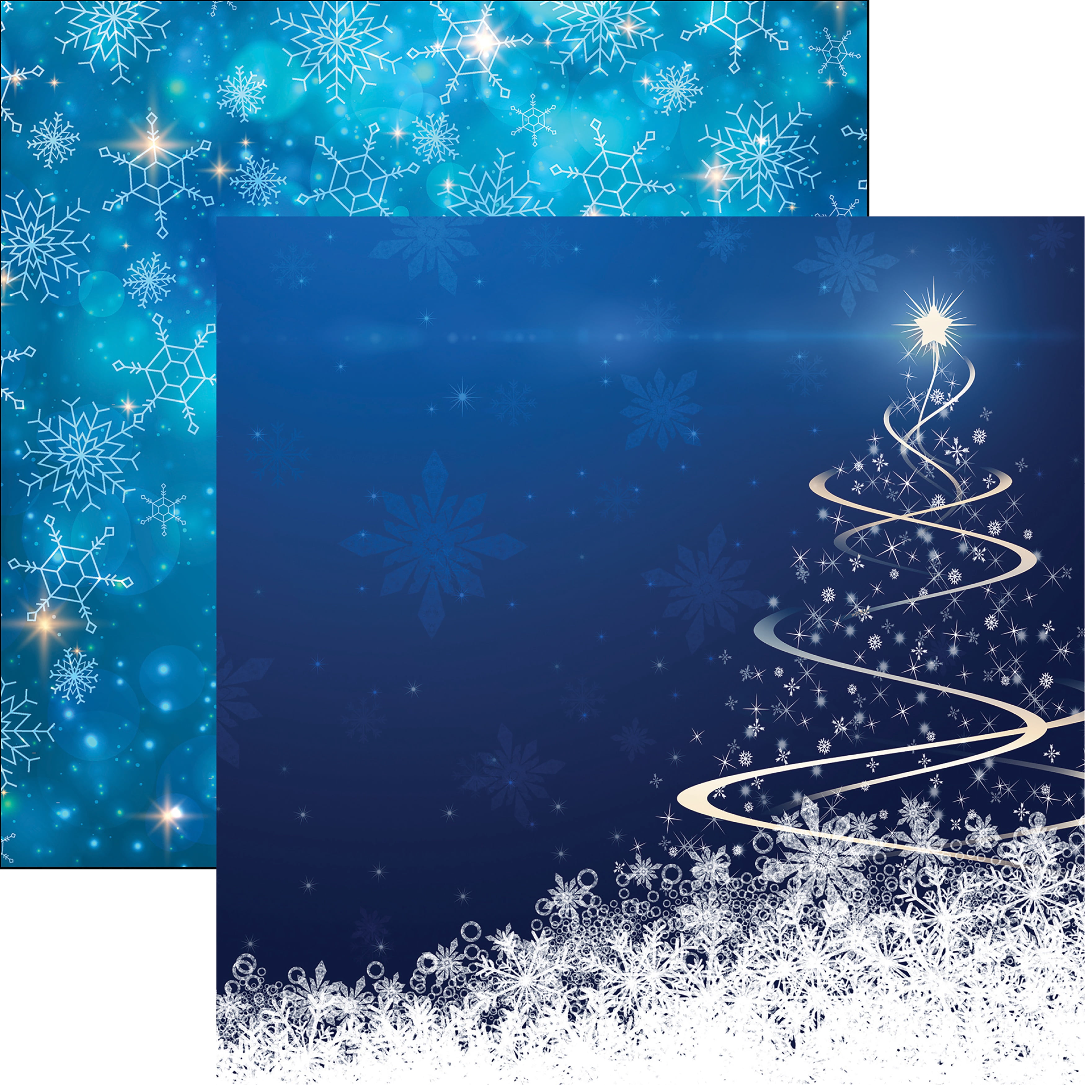 Winter Wonderland Double Sided Cardstock 12 X12 Snowflakes Galore 